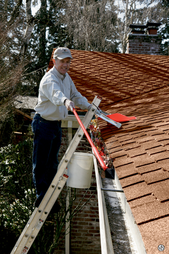 Maintenance leaves-in-gutter